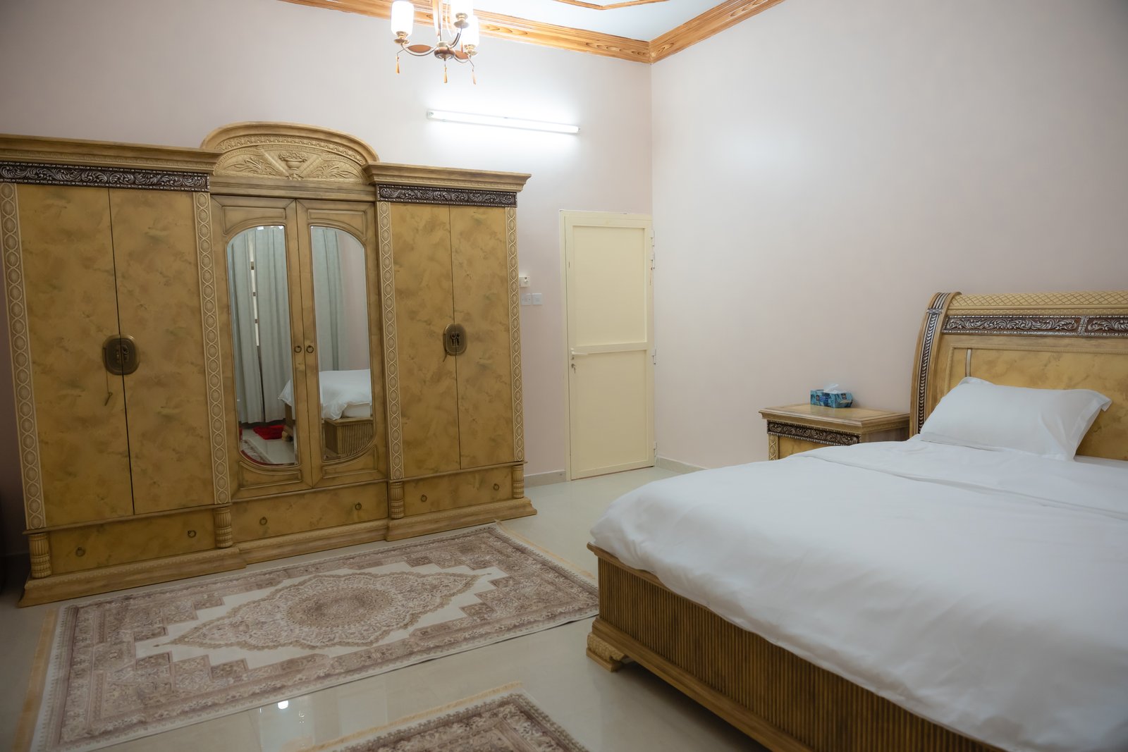 Alnessayem Farm Master Bedroom with luxurious bedding